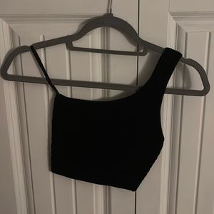 Babaton cropped one strap top